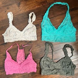 4 Aerie XS/S lace bralettes (1 XS, 3 S)